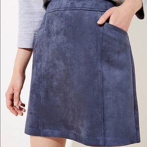 LOFT| Petite Faux Suede Skirt